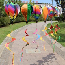 Windspiel Outdoor Heißluftballon Rainbow Ballon Garten Gartendeko Idee Spirale