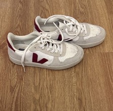 White And Burgundy Veja