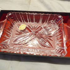 Vintage Glasschale Servierschale Echt Bleikristall