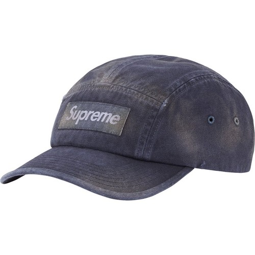 Supreme overdyed camp cap navy - overdyed,