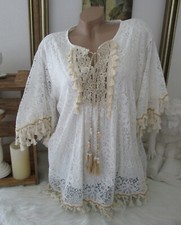 Sommer Bluse Tunika Spitze