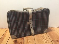 Karierter koffer antik - koffer,
