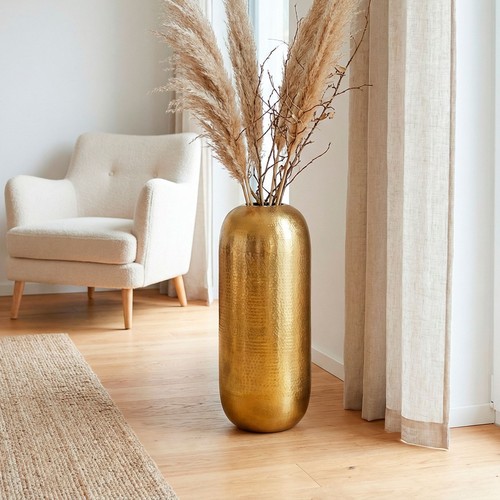 Vase 60cm aluminium gold - vase,