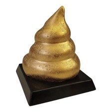 Kackhaufen Trophäe in gold -