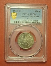 1 DM 1955 G Zertifiziert PCGS