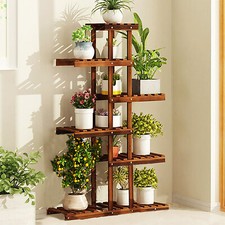 Holz Blumenleiter Blumentreppe Pflanzentreppe 6 Stufen Blumen Regal Garten Dekor