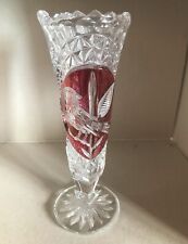 Vase von Hofbauer Kristall red Bird
