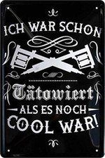 Blechschild Lustiger Tattoo