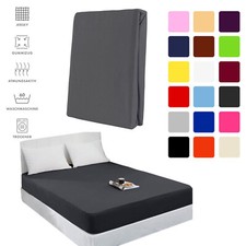 Spannbettlaken 100% Baumwolle Jersey Spannbetttuch Laken Bettlaken 160GSM DE