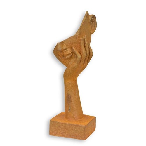 Rostfarbene gusseisenfigur - rostfarbene,