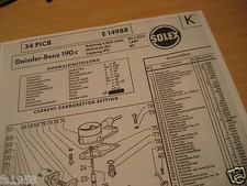 Mercedes 190 c,  Solex 34 PICB Vergaser - Ersatzteileliste