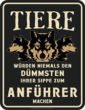 lustige Sprüche Schild Tiere + Anführer Deko Blech-Schilder Männer Geschenke