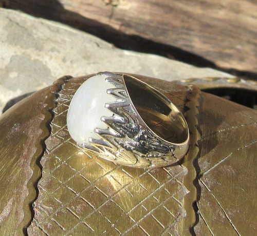 Ring regenbogen mondstein - ring,