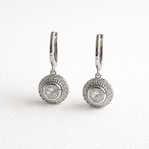 14k weißgold halo - weißgold, cz