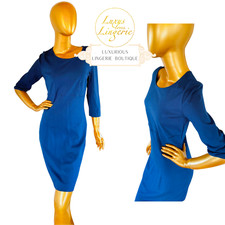 ZIPPER DRESS by Wolford 40 M blau blue La tex Design Reißverschluss Kleid