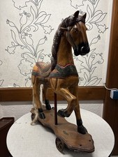 Pferd Holz Karussellpferd Antik Vintage Rare Selten