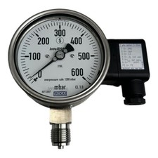 WIKA PGT23.100 Manometer mit Ausgangssignal G1/2 unten 0-600mbar