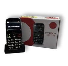 Emporia ACTIVE Senioren-Handy IP54, mit Ladestation, SOS Taste Schwarz