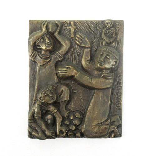 Egino weinert bronze relief - egino,