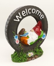 Welcome Gartenzwerg Autoreifen