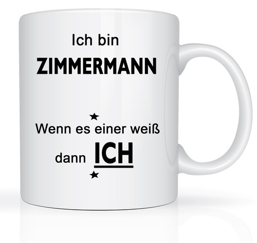 Berufs tasse mit zimmermann - berufs,