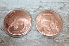 USA 5 Unzen INDIAN HEAD BUFFALO INDIANER 999 Kupfer GEKAPSELT MEDAILLE BARREN !