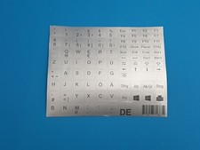 Tastaturaufkleber Notebook Deutsch QWERTZ SILBER 86 Tasten DE PÜÖÄ