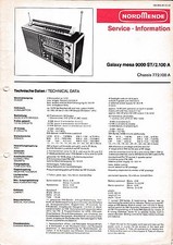 Service Manual-Anleitung für Nordmende Galaxy Mesa 9000 Stereo, 2.100 A