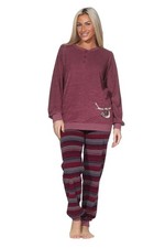 Damen Frottee Pyjama Rundhals