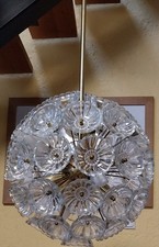 Aus Nachlass Vintage Space Age Deckenlampe Pusteblume Sputnik Kristall DDR 60er 