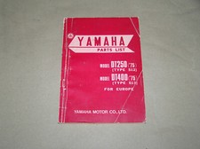 YAMAHA DT 250 400 Teileliste parts list