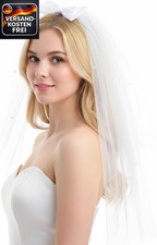 Brautschleier 60cm Kurz Weiß