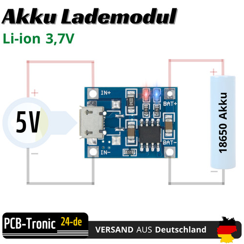 Tp4056 micro usb lade modul - modul, 5v
