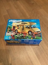 playmobil 3647 Camping-Mobil mit Tisch, Stühlen, Fahrrädern, Figuren