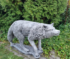 🔶 Wolf Steinfigur 130 cm Gartenfigur Skulptur Figur Steinkunst BLACKFORM
