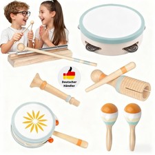 Musikinstrumente für Kinder Kinderspielzeug ab 2 Jahre Holzspielzeug Schlagzeug.