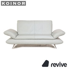 Koinor Rossini Leder Zweisitzer Eisblau manuelle Funktion