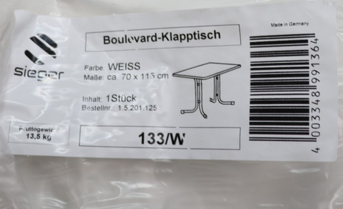 Sieger klapptisch rechteckig - klapptisch,