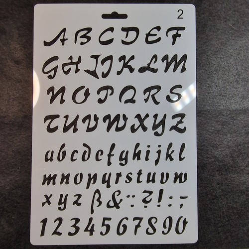 Schablonen mit alphabet - 6x,