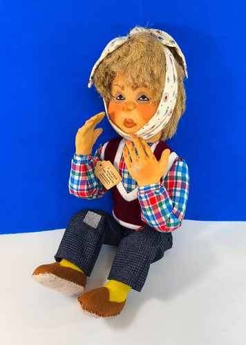 Künstlerpuppe junge zahnweh - künstlerpuppe,