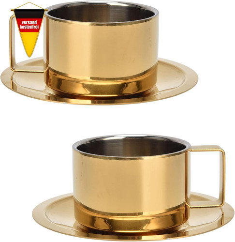 Edelstahl espressotassen set - edelstahl,