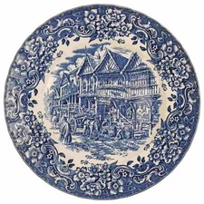 Speiseteller Royal Tudor 17 th Century England Blau