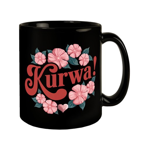 Kurwa blumensprache tasse - kurwa,