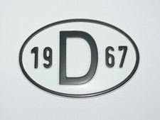 Schild 1967 alu geprägt - 1967,