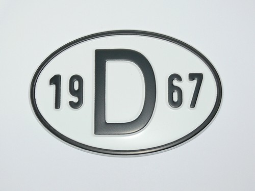 Schild 1967 alu - 1967, geprägt