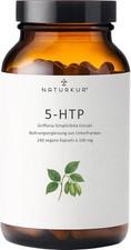 Naturkur® 5-HTP 100 mg - 240 Kapseln im Apothekerglas - Vegan ohne Zusatzstoffe