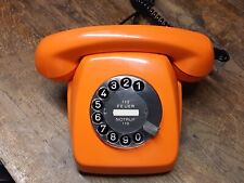 Vintage Post FeTAp 611-2- o BP Telefon Orange Wählscheibe, 70s, Mid-Century
