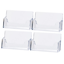 4x helit Visitenkartenständer Visitenkartenhalter klar für ca 50 Karten H235092