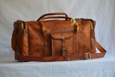 Herren Leder Outdoor Fitness Seesack Reise Weekender Handtasche...