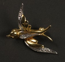 schöne 333er Gelbgold Brosche